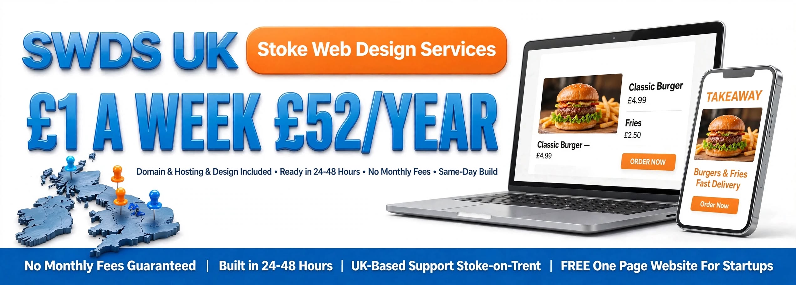 SWDS UK - Stoke Web Design Services - £1 A Week £52 Yearly Trade Websites - Official swds.uk